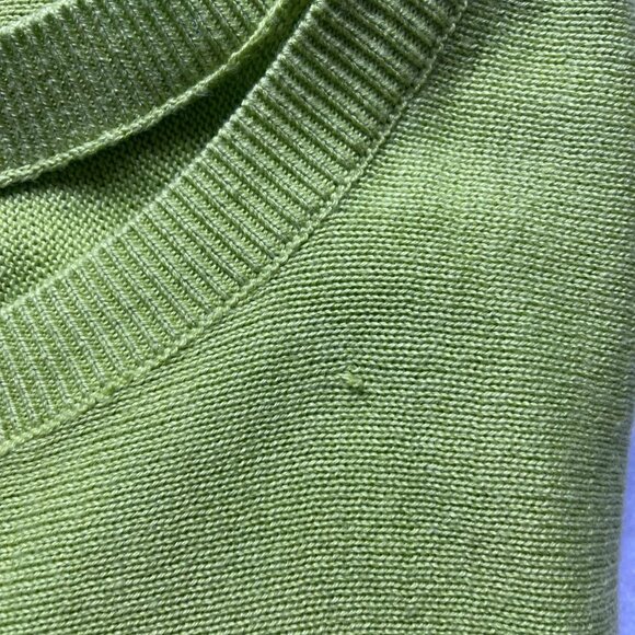 Michael Kors Womens Lime Green Cold Shoulder Autumn Lightweight Sweater Size M - Picture 6 of 10